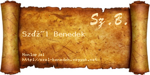 Szél Benedek névjegykártya