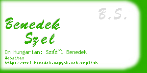 benedek szel business card